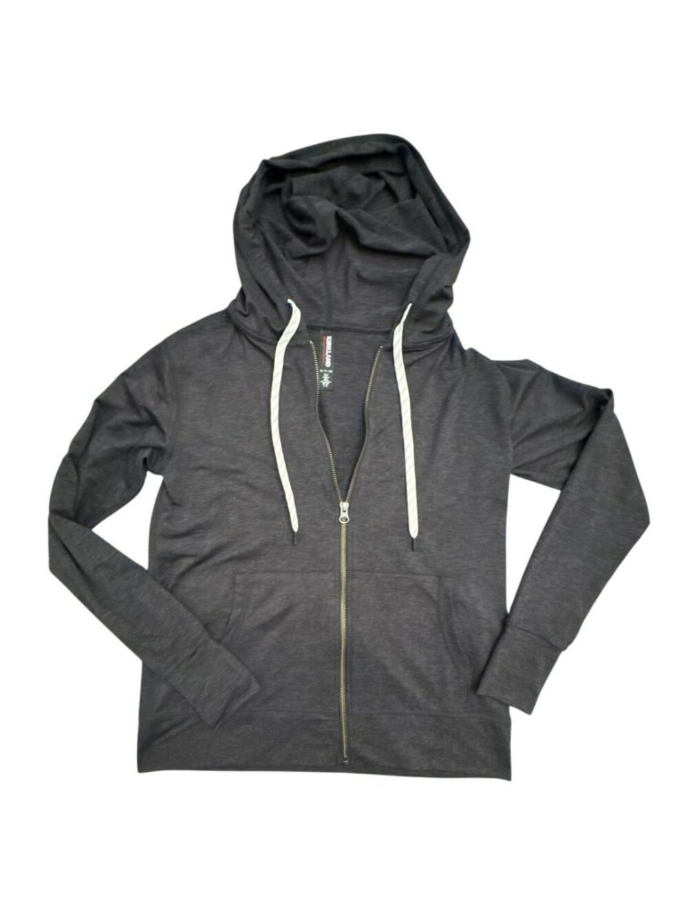 Kirkland Signature Women's XS Hoodie Gray Full Zip Lightweight Sweatshirt Jacket
